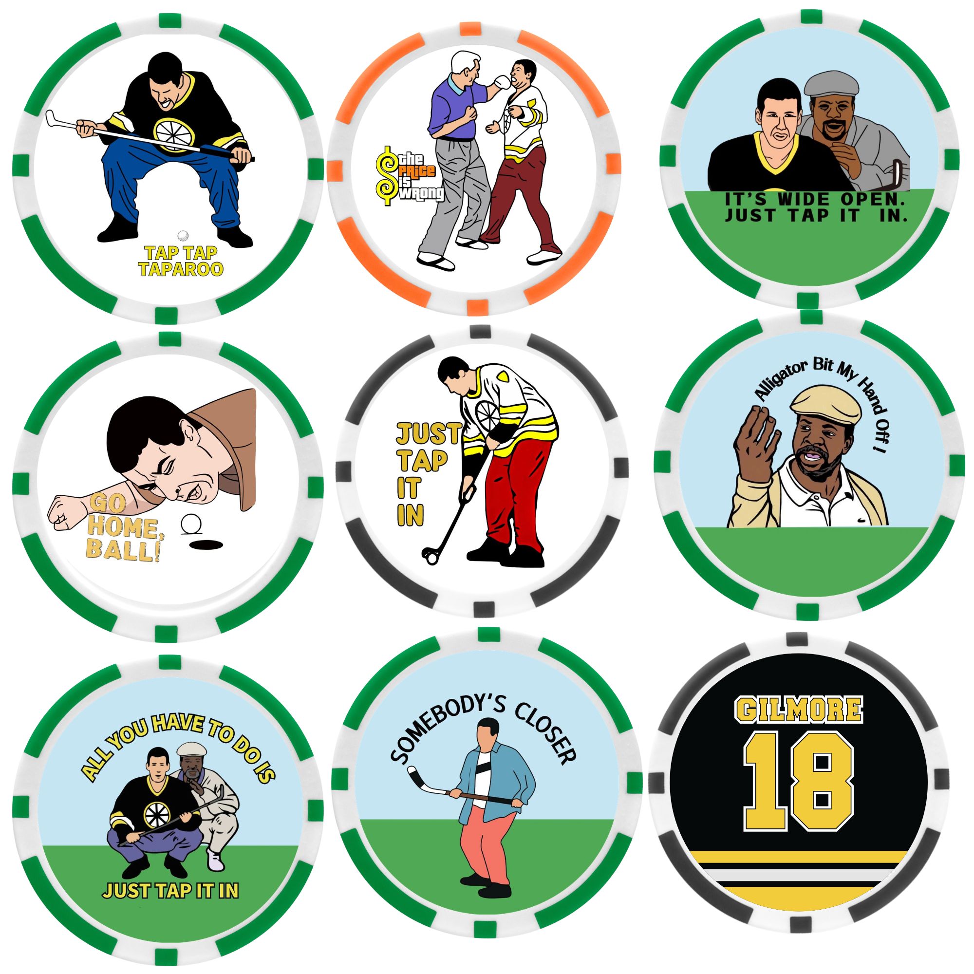 Ball Marker Set - 9 marqueurs de balle de golf