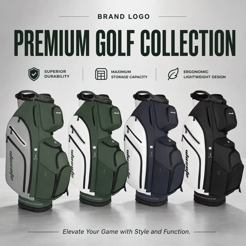 Golf Bag Stand Cart - Sac de golf Wosofe 14 compartiments,