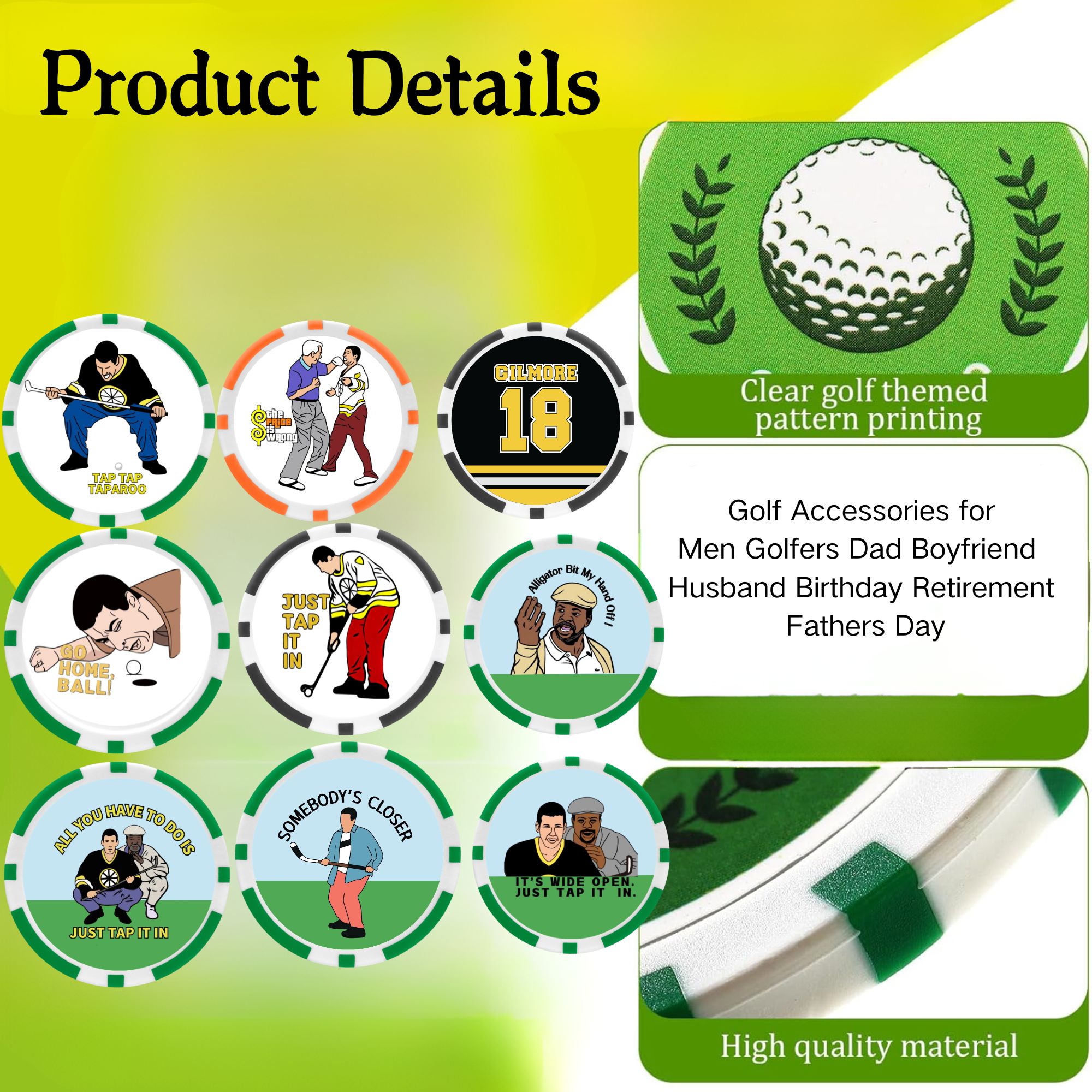 9 marqueurs de balle de golf E - Ball Marker Set avis et prix